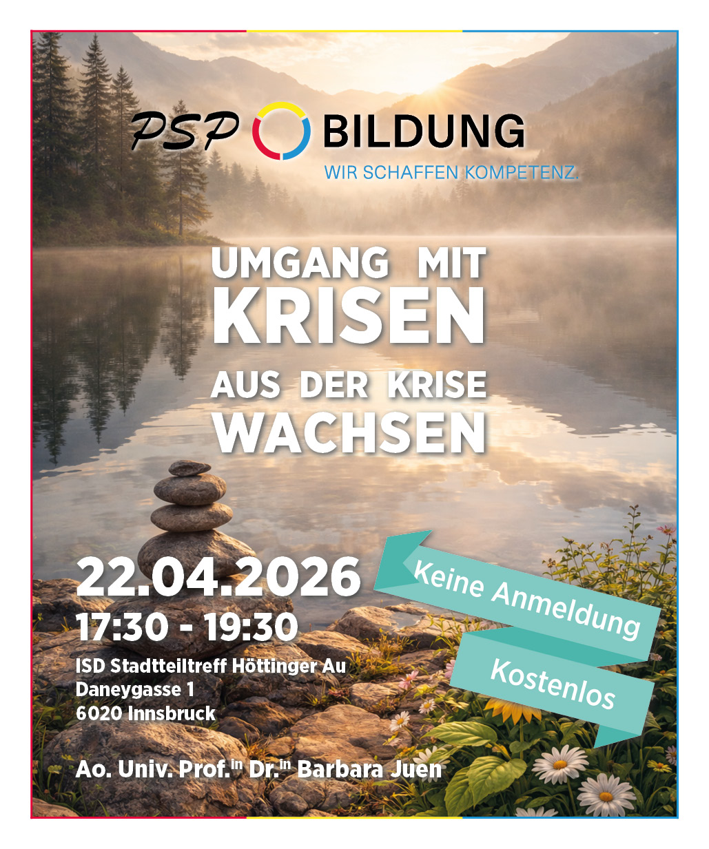 <strong>VORTRAG</strong><br>UMGANG MIT KRISEN:<br>AUS DER KRISE WACHSEN